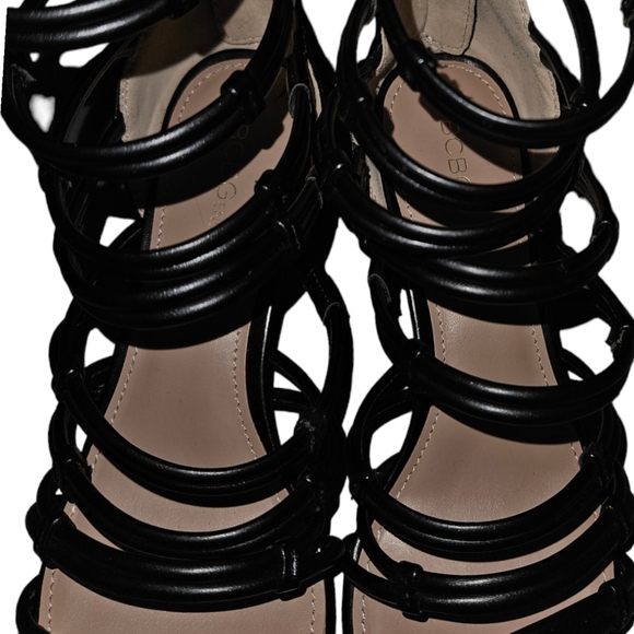 BCBGeneration Full Strap Leather Ankle Heels - Picture 4 of 5